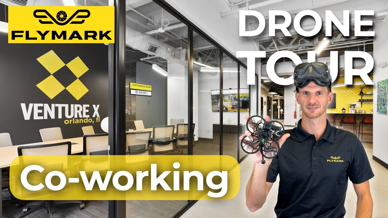 Co-working Space VentureX - Indoor Drone Tour w/ CGI Titles by Flymark