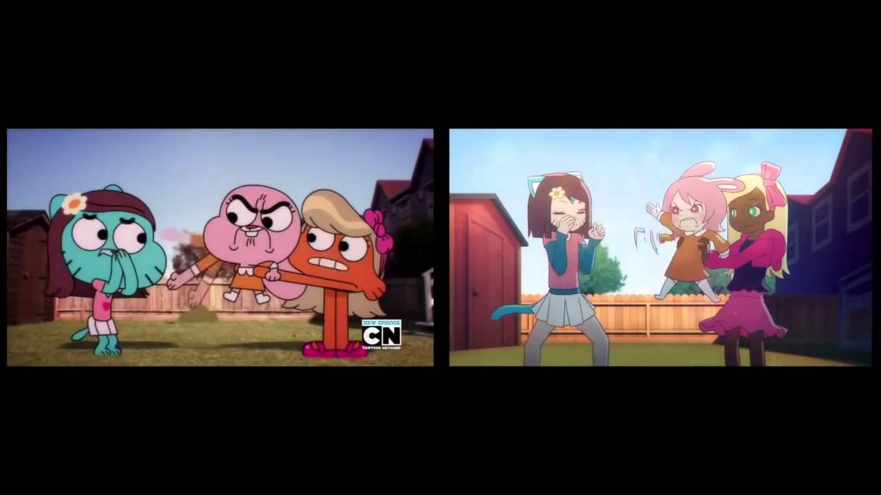 ⁣What if "The Amazing World Of Gumball" was an anime Comparison1