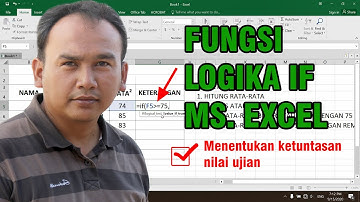 Tutorial : CARA MENGGUNAKAN FUNGSI LOGIKA IF EXCEL UNTUK MENENTUKAN KETUNTASAN SEBUAH MATERI