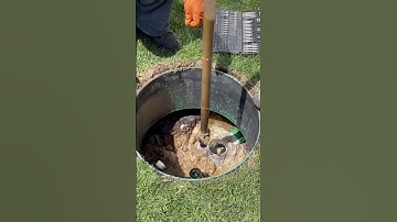 Crazy clogged septic tank gets cleaned out (before/After) (WARNING: very gross) #shorts #septictank