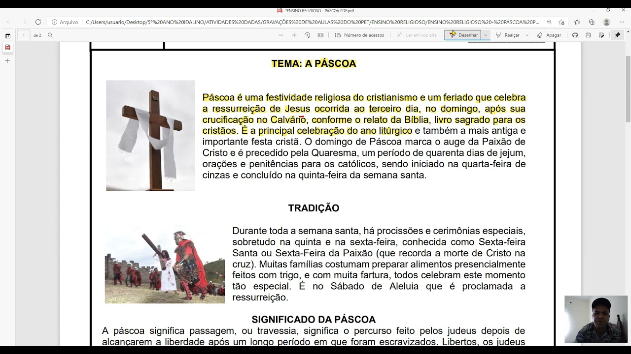 Atividade de Ensino Religioso, PDF