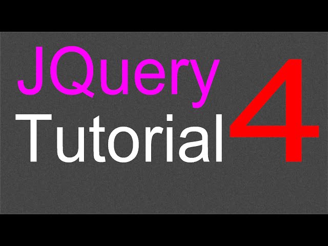 JQuery Tutorial for Beginners - 4 - Click method