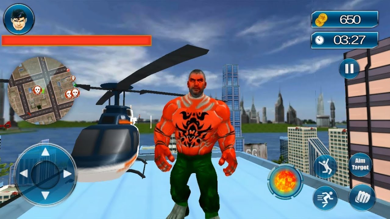 Incredible Monster Superhero Crime City Battle | Red Monster Hero Robot Crime City Mission - Android