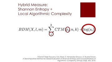 6.3 Shannon Entropy and Algorithmic Complexity Joining Forces: The Block Decomposition Method (BDM)