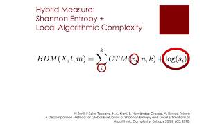 6.3 Shannon Entropy and Algorithmic Complexity Joining Forces: The Block Decomposition Method (BDM)