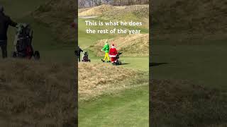 This is what Santa does the rest of year #funny #meme #santa #golf