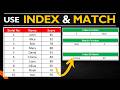 Power of INDEX & MATCH Function in Excel | Advanced Lookup Made Easy