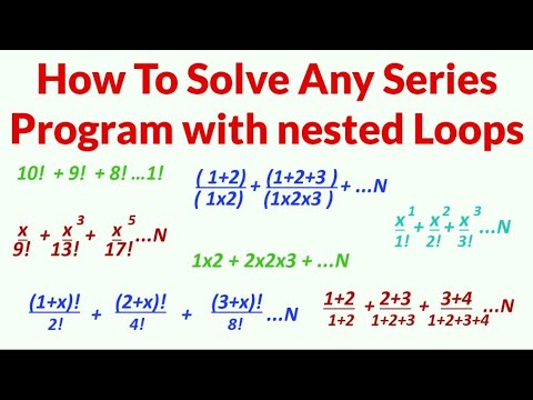 How to solve any sum of series program with nested loops