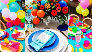 TABLE DECORATION WITH COLORED PAPERS: Creative Ideas for Children's Day. screenshot 1