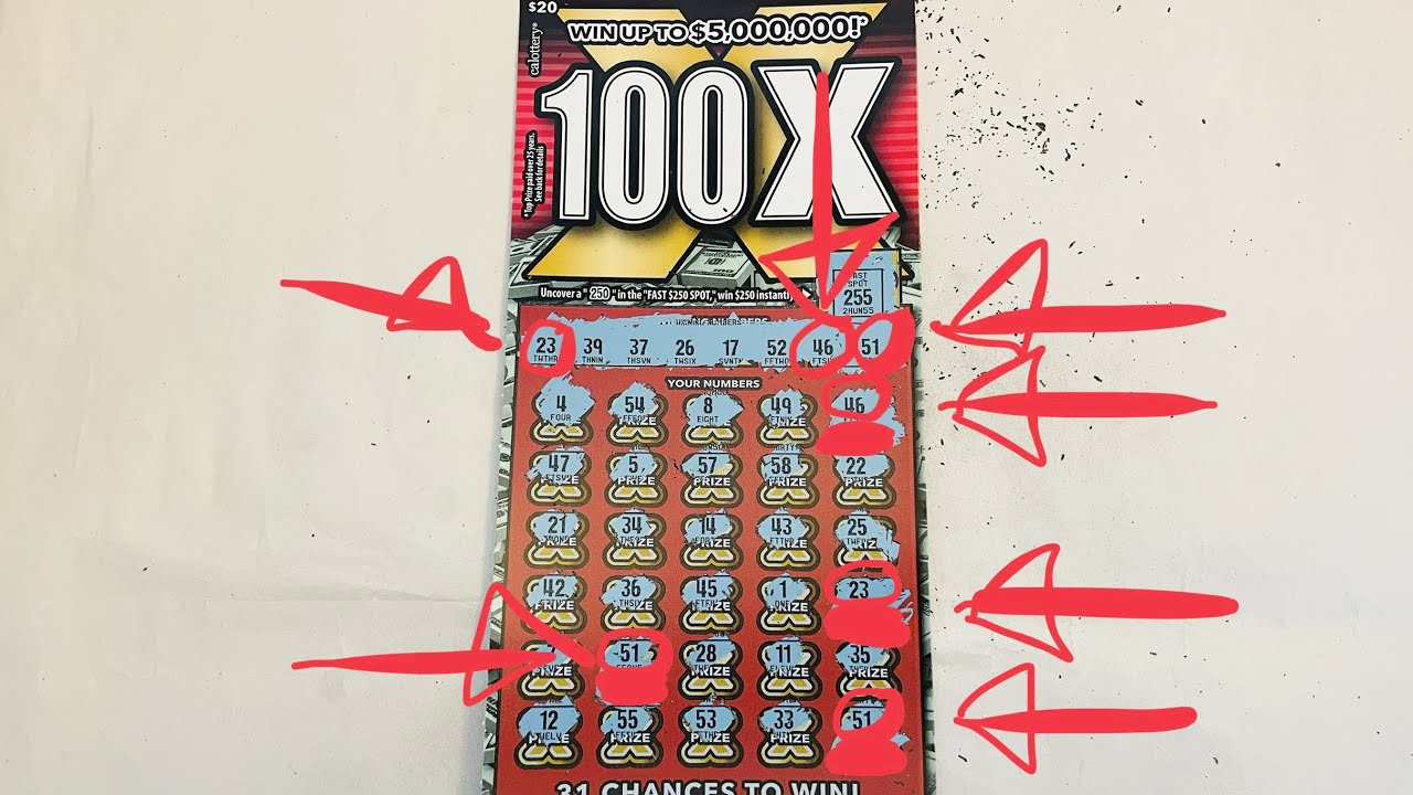 AWESOME WINNER ON 20 (100X) CALIFORNIA LOTTERY SCRATCHERS SCRATCH OFF