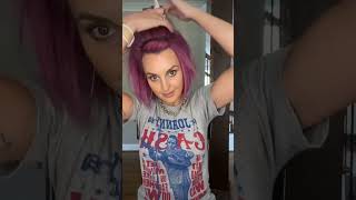 Easy Bangs back styke! #bobhairstyles #hairstyle #hairspo #hairhairstyles #hairtutorial