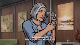 Post-coma voice-mail hoax. Archer Season 11