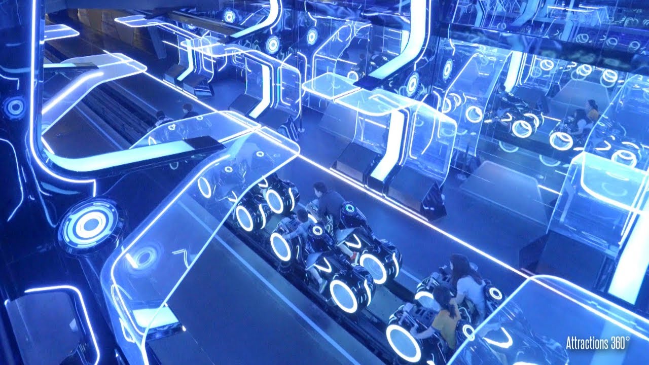 [4K] TRON Ride - Launched Steel Coaster - Shanghai Disneyland 2018