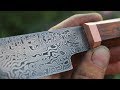 Knifemaking ~ Damascus Sujihiki kitchen knife (forged using a flypress)