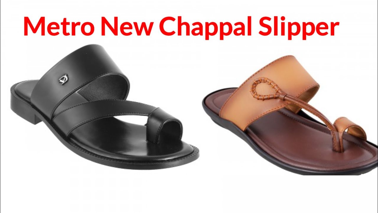 metro leather chappals