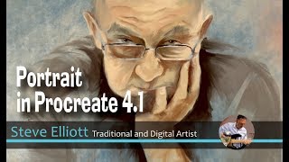 Portrait Painting in Procreate 4.1 and trying the Liquify Tool
