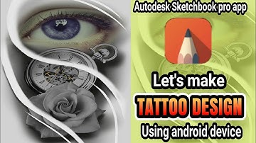 HOW TO MAKE TATTOO DESIGN II EYE X CLOCK X ROSE II Autodesk Sketchbook pro app
