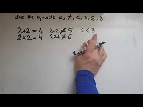 Functional Skills/GCSE Maths: Use the symbols (equal, not equal to, greater and smaller than, etc)