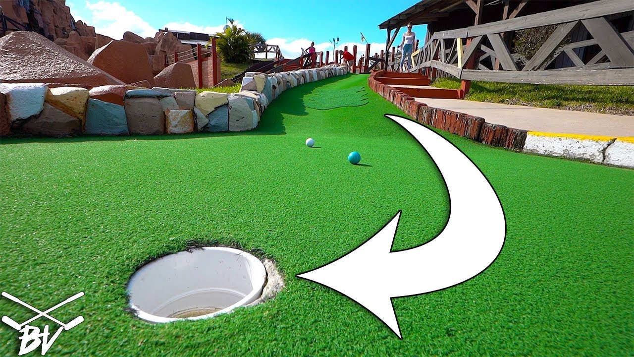 I CAN’T BELIEVE THEY DID THIS AT THIS MINI GOLF COURSE! - BACK TO BACK MINI GOLF HOLE IN ONE!