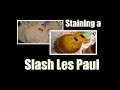 Slash Les Paul guitar stain tutorial with Keda Dyes Luthier Project afd BigDGuitars