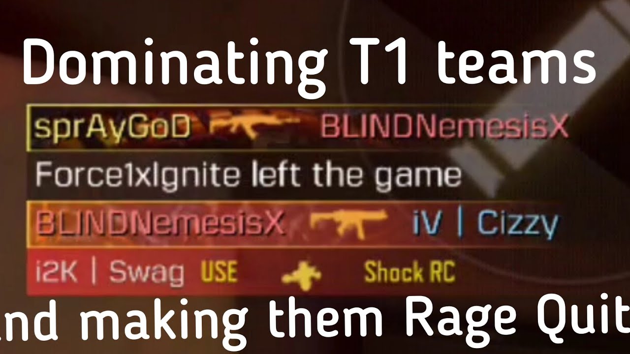 Codm Rage Quit Making T1 players *Rage Quit* in Rank #CODM#CallOfDutyMobile - YouTube