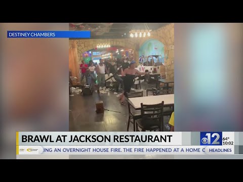 VIDEO: Chairs thrown during Jackson restaurant brawl