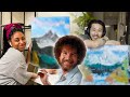 We Did The Bob Ross Painting Challenge...hehe