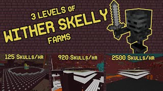 My 3 Levels of Wither Skeleton Farm in Minecraft
