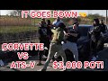 HUGE FIGHT BREAKS OUT AT STREET RACE!! NITROUS CORVETTE VS ATS-V $3000 POT! #fighting #corvette