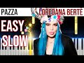 Pazza - Loredana Bertè - SANREMO 2024 - EASY SLOW Piano Tutorial with Melody   Chords   Bass🎹4K🤙