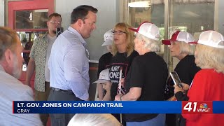 Burt Jones campaigns in Gray ahead of Georgia Republican governor runoff