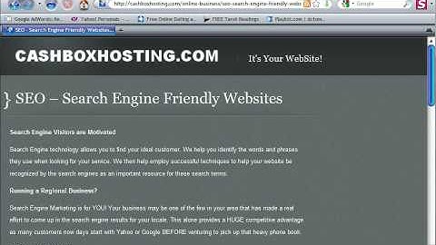 Web Design 101 - Become Your Own Webmaster in 5 Minutes - Part 2: SEO