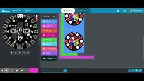 Adafruit Circuit Playground Express - Blocks / Javascript editor