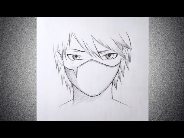 How to draw a Anime Boy with Mask, Pencil sketch for beginner, Easy  drawing, Boy drawing, #Boydrawing #Pencildrawing #Easydrawing #drawing, By Drawingneelu