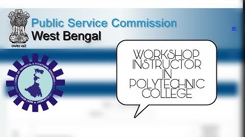 Workshop instructor in polytechnic college recruitment,