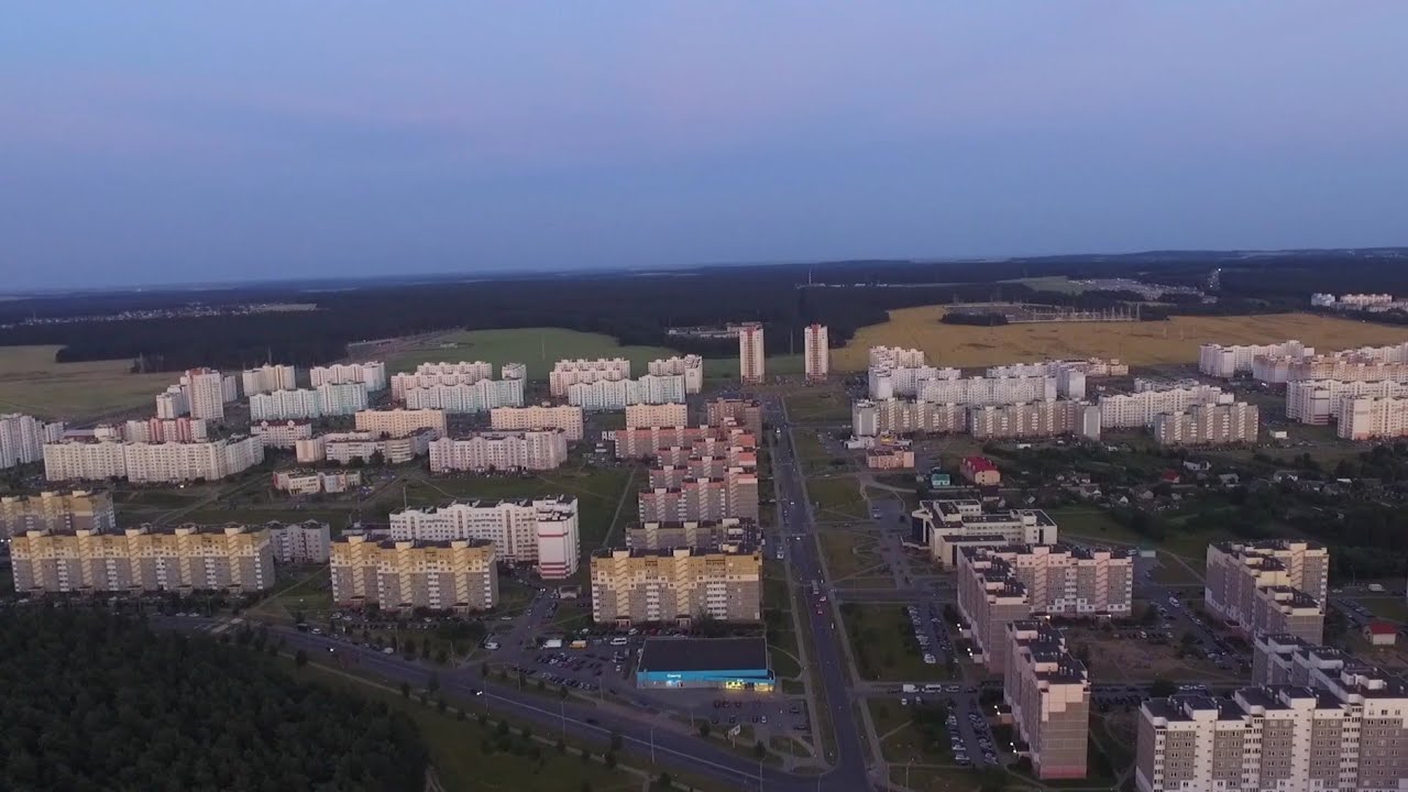Полёт над ТРК TRINITI и микрорайоном Вишневец города Гродно