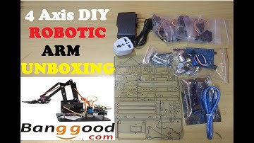 4 Axis DIY Robotic ARM With Arduino UNO and Potentiometer from Banggood Unboxing