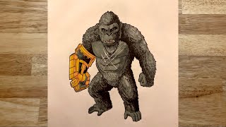 How to draw Kong with Beast glove