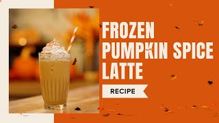 Easy Frozen Pumpkin Spice Latte Recipe @Webstaurantstore