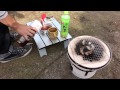 七輪で一人焼肉