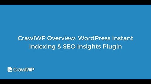 CrawlWP Overview - WordPress Instant Indexing & SEO Insights Plugin