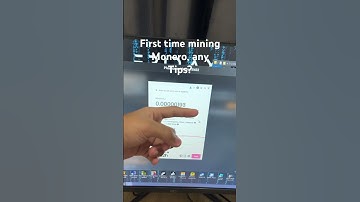 First time mining monero