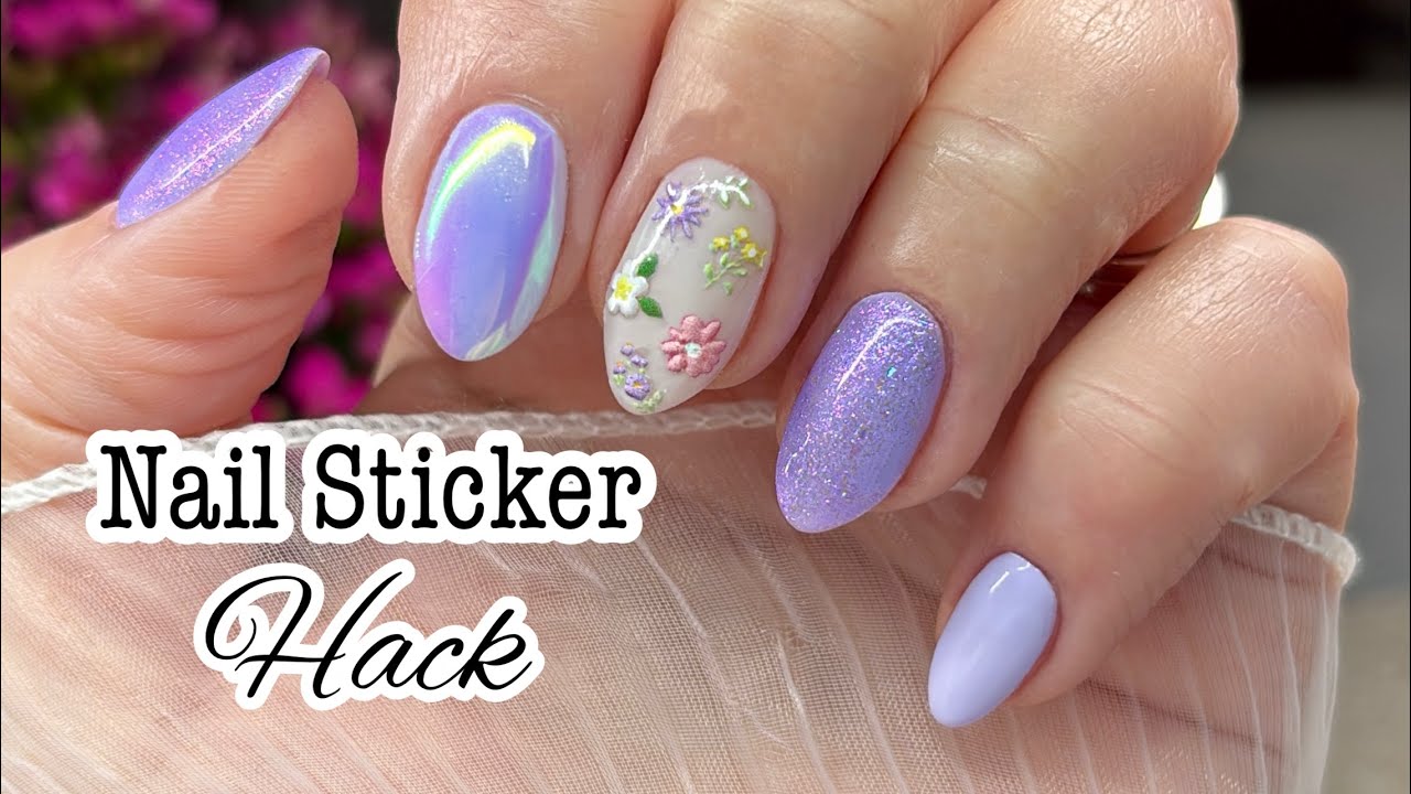 NAIL STICKER HACK / New Chrome, Polish and Stickers Daily Charme