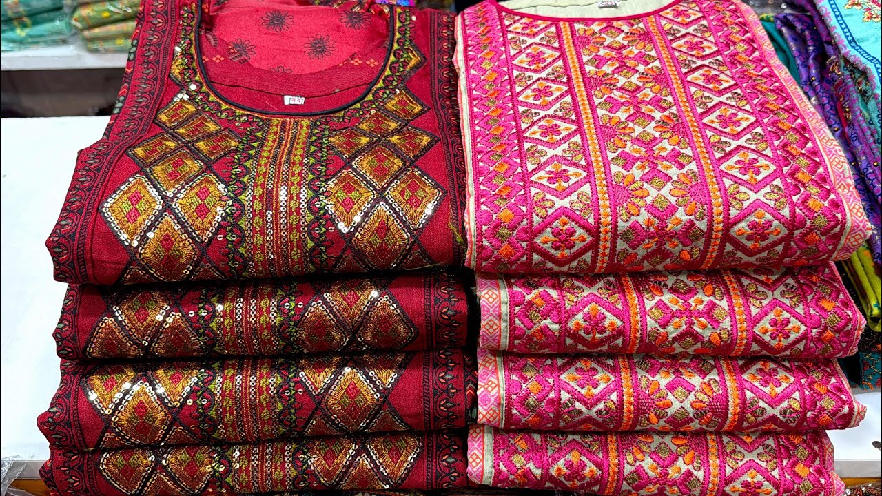 পাকিস্তানি ডিজাইনকে হার মানানোর মত আড়ং বুটিকে পাকিস্তানি ডিজাইনে রেডিমেড থ্রিপিস,Pakistani style 3pc