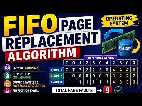 FIFO Page Replacement Algorithm Numericals Solved | OS Made Easy