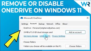 how to remove onedrive in windows 11 or disable it