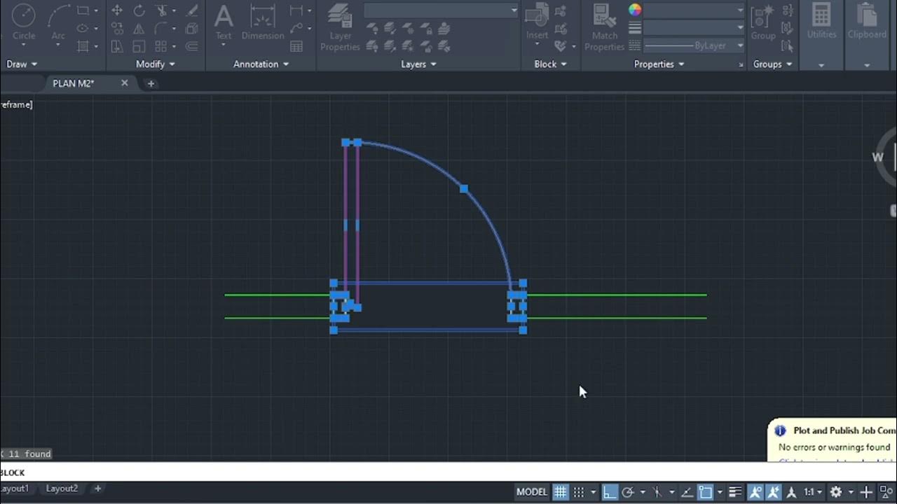 HOW TO MAKE AN OPENING IN WALL WITHOUT TRIMMING IN AUTOCAD USING