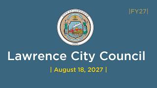 Lawrence City Council  August 18, 2026