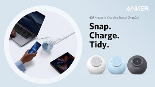 スマートフォン/携帯電話 バッテリー/充電器 Anker 637 Magnetic Charging Station (MagGo) | Snap. Charge. Tidy.