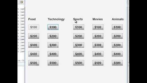 Jeopardy Game in Java and JavaFX